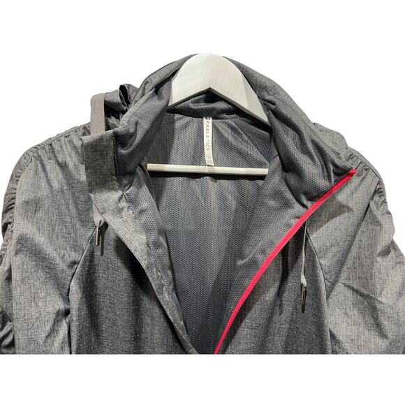 Fabletics Wmns Size Small Gray 1/2 Zip Water Resistant Windbreaker Hooded Jacket - Picture 10 of 11